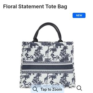 Black Toille Animal Viral Tote Bag